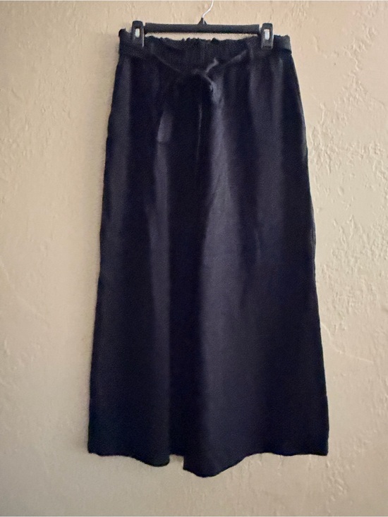 Love Tree Pants - Love Tree Black Drawstring Wide leg Pants
